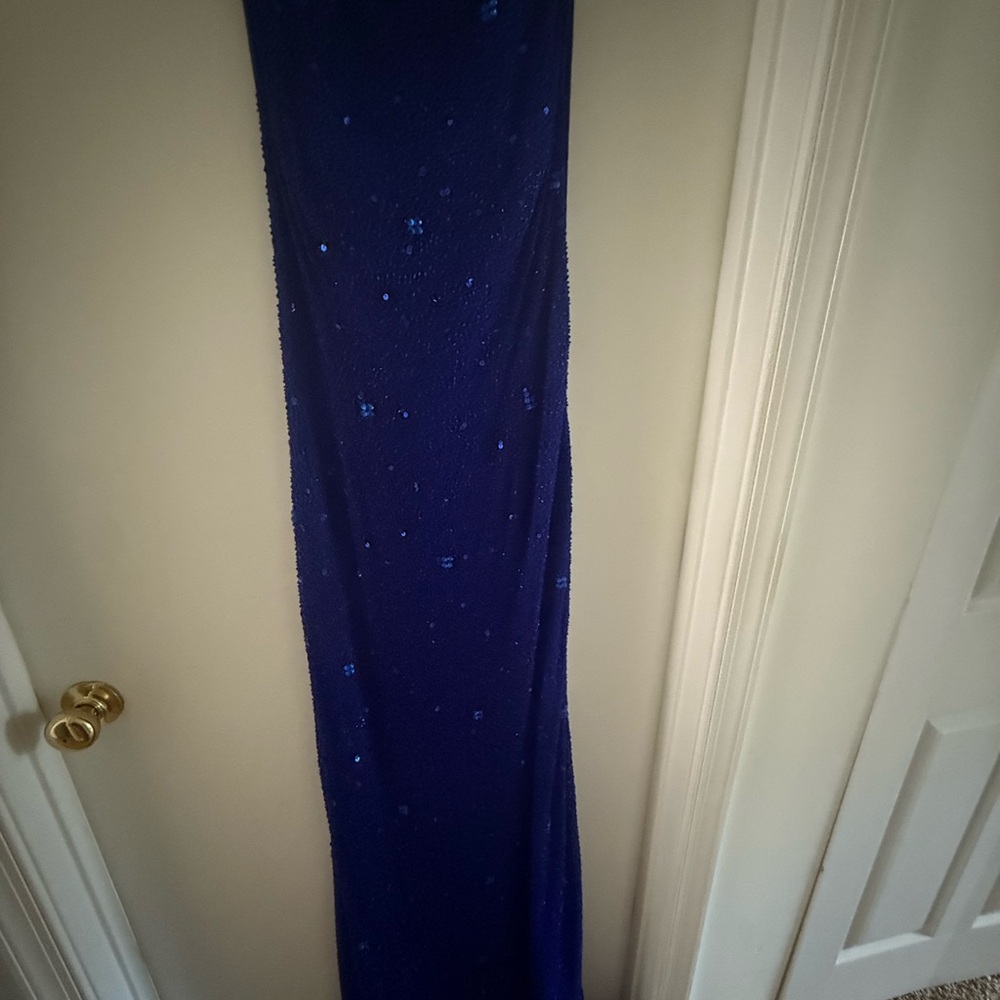 Scala Royal Blue Beaded and Sequin Evening Formal Prom Dress